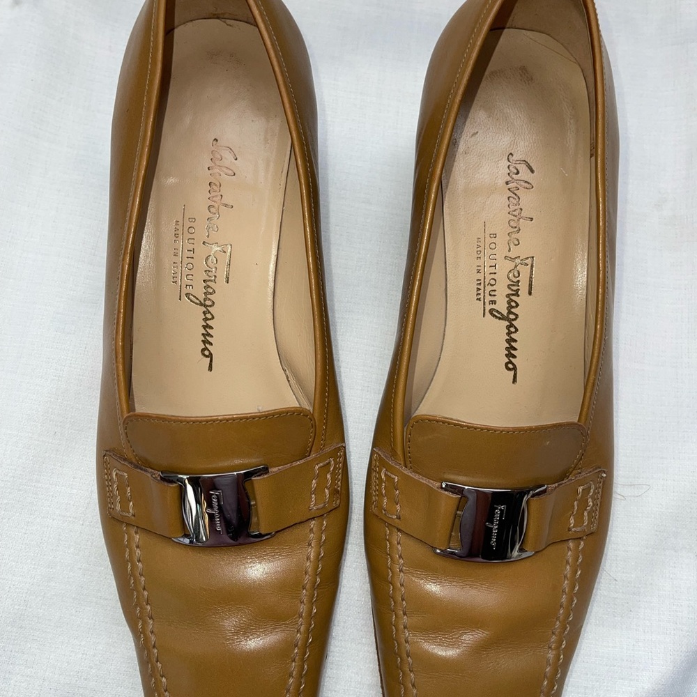 Salvatore Ferragamo Tan Leather Shoes